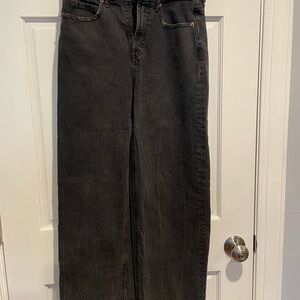 Old Navy Faded BlackExtra High Rise Sky-Hi Wide-Leg Jeans